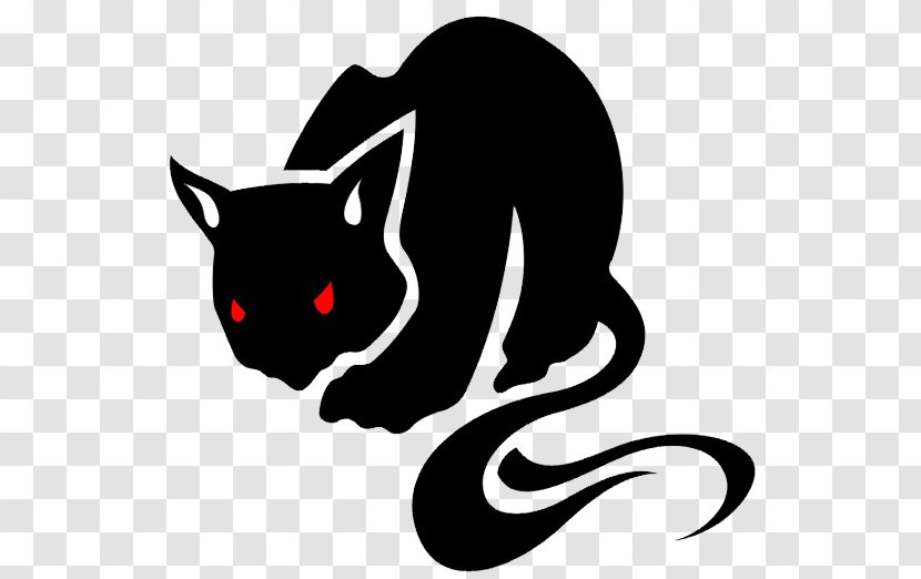 Black Cat Kitten Tattoo Whiskers - Animal Transparent PNG