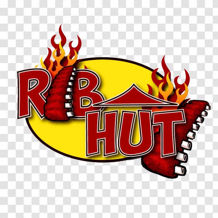 Rib Hut Logo Barbecue Font Clip Art - Bbq Ribbon Kc Transparent PNG