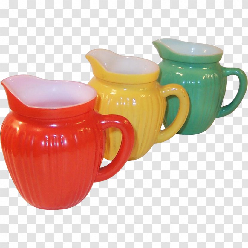 Jug Ruby Lane Pitcher Creamer Ceramic - Serveware - Hazelatlas Glass Company Transparent PNG