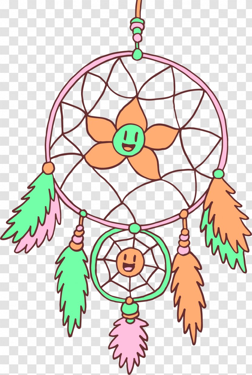 Dreamcatcher Drawing Feather Clip Art - Vector Painted Transparent PNG