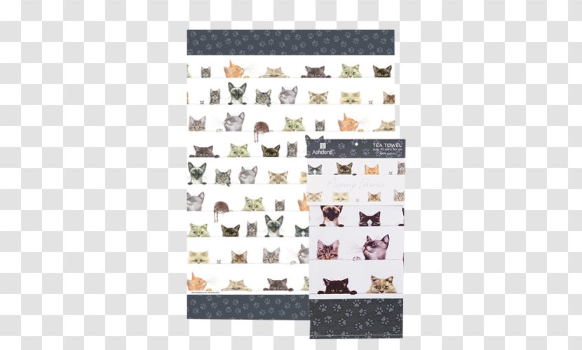 Towel Felidae Cat Drap De Neteja Ashdene Pty Ltd - Tableware Transparent PNG