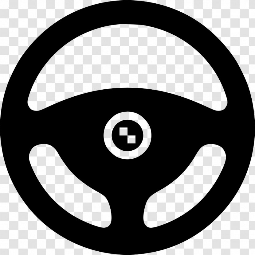 Car Steering Wheel Volkswagen New Beetle Polo - Black And White Transparent PNG