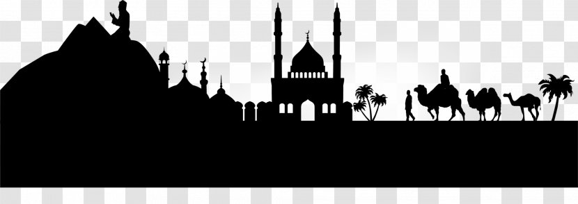 Arabian Peninsula Arabic Mosque Islam - Arabs - Eid UL Black Simplified Hill Church Transparent PNG
