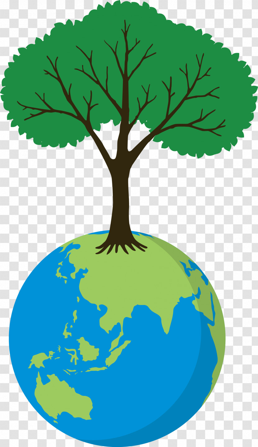 Earth Tree Go Green Transparent PNG