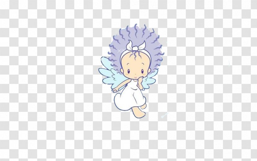 Cartoon Illustration - Computer - Angel Baby Transparent PNG