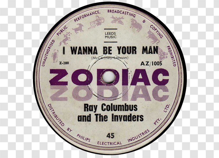 I Wanna Be Your Man Ray Columbus & The Invaders Zodiac Font - Purple - Columbusnewzealandklasse Transparent PNG