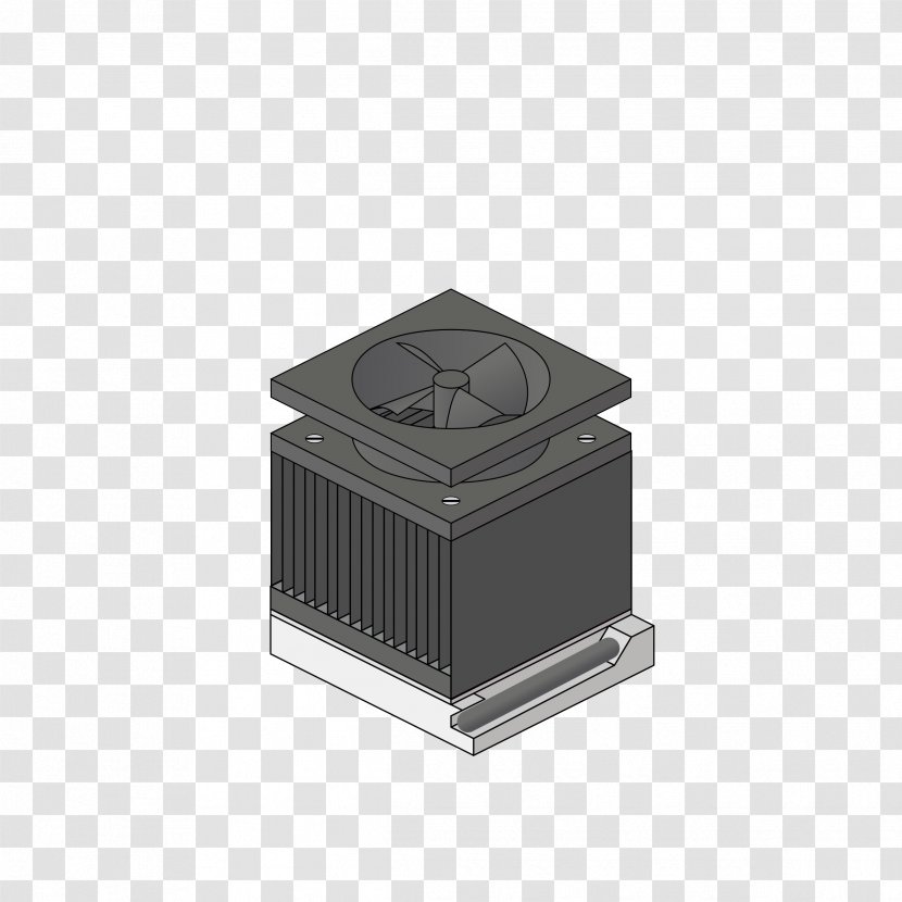 Heat Sink Central Processing Unit Fan CPU Socket Clip Art - Rectangle - Electronics Transparent PNG