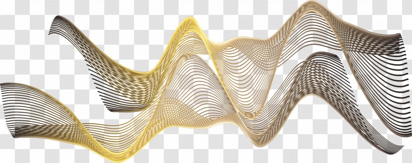 Ribbon - Body Jewelry - Wavy Lines Transparent PNG