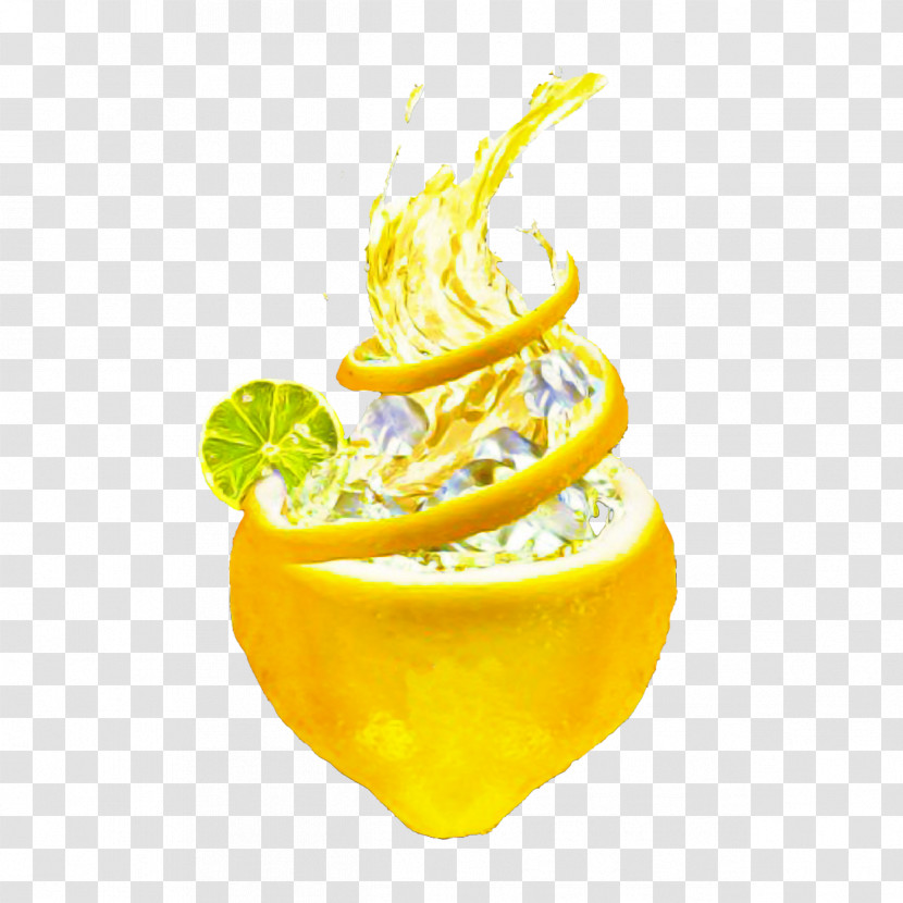 Yellow Cocktail Garnish Font Drink Plant Transparent PNG