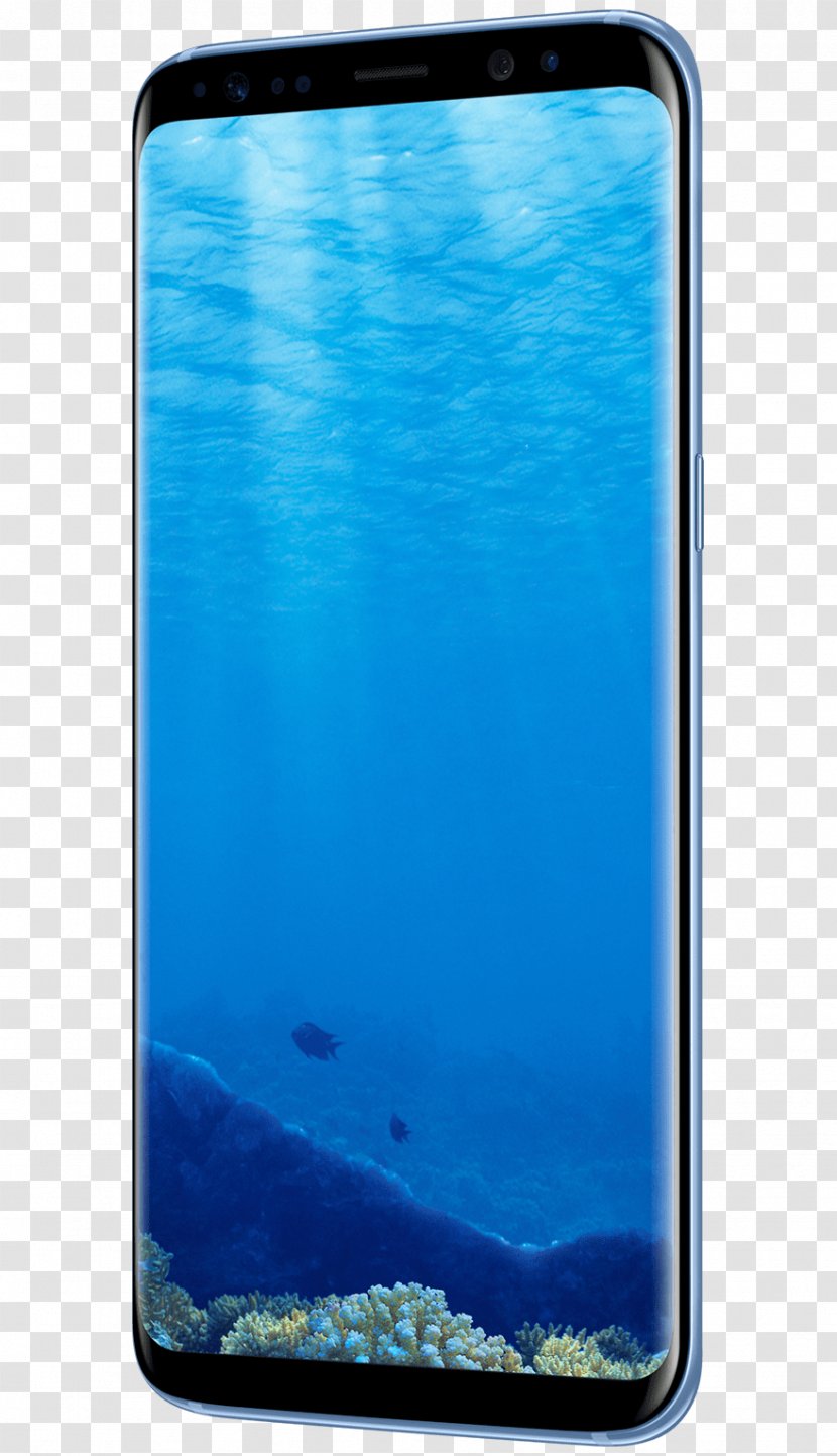 Samsung Galaxy S8+ S8 Plus (64GB, Coral Blue) 64 Gb Group - Electric Blue - Water Transparent PNG