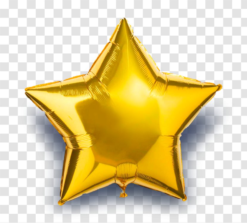 Balloon Gold Shape Star Party - Yellow Transparent PNG