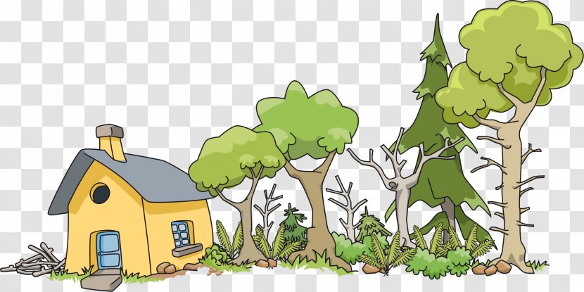House Log Cabin Wood Clip Art - Woody Plant - Forest Transparent PNG