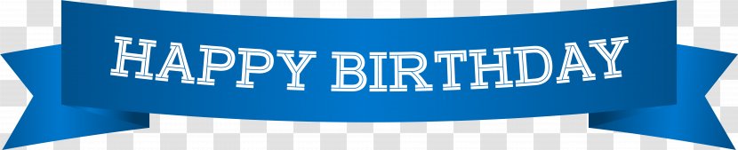 Birthday Background Ribbon - Electric Blue Happiness Transparent PNG