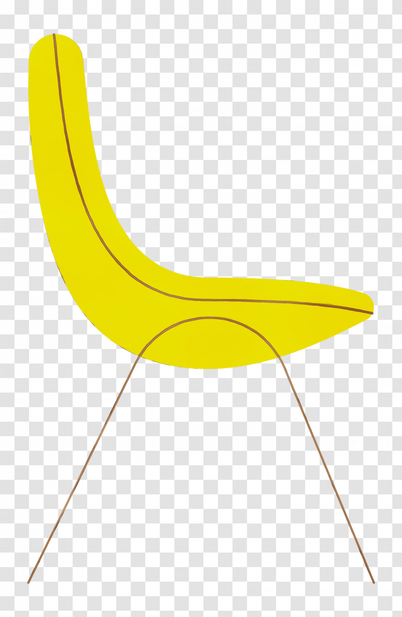Angle Line Chair Yellow Plant Transparent PNG