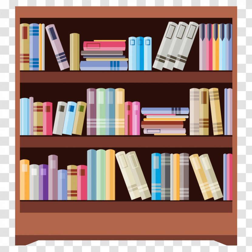 Bookcase Table Shelf Furniture - Cartoon Books Transparent PNG