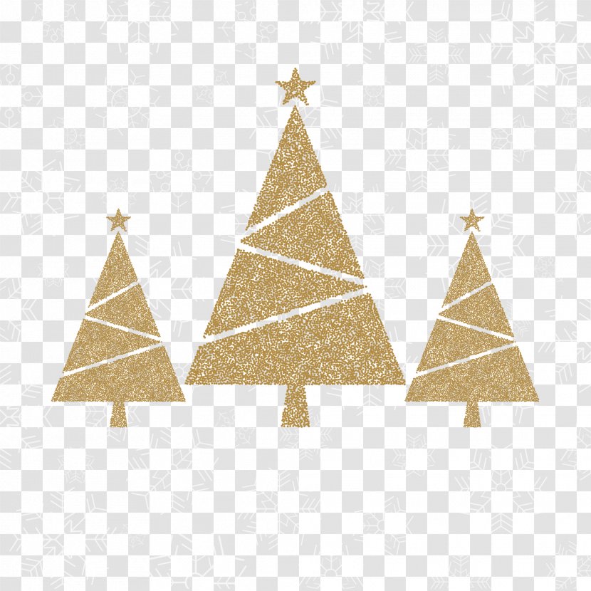 Golden Christmas Tree - Greeting Note Cards - Star Of Bethlehem Transparent PNG