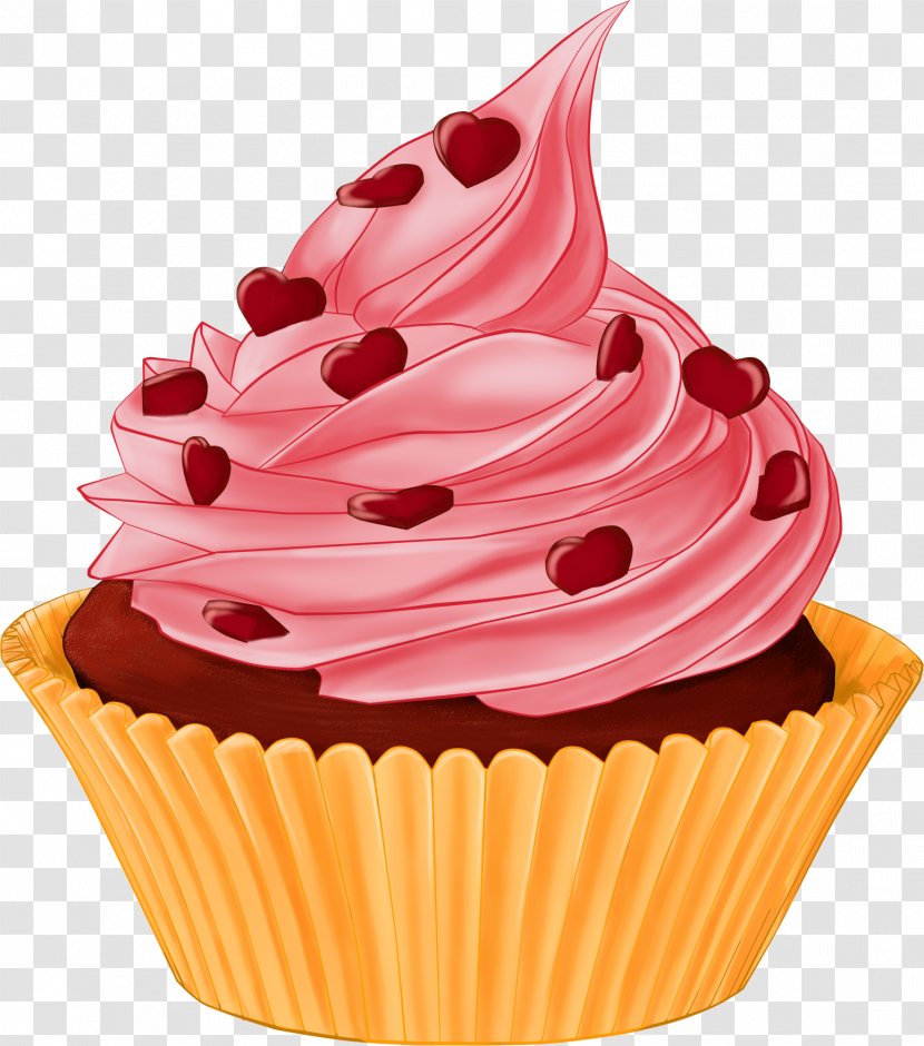 Cupcake Icing Clip Art - Cup - Cupcakes Drawing Transparent PNG