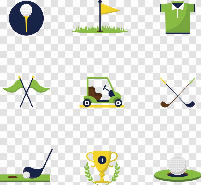 Golf Ball Club Icon - Vector Painted Nine Transparent PNG