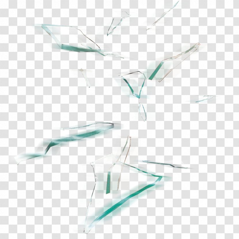 Teal Drawing Turquoise - Wing - Broken Green Glass Transparent PNG