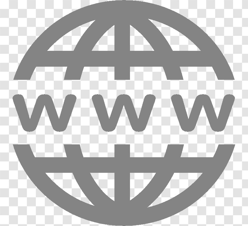 World Wide Web Clip Art Website - Email - Black And White Transparent PNG