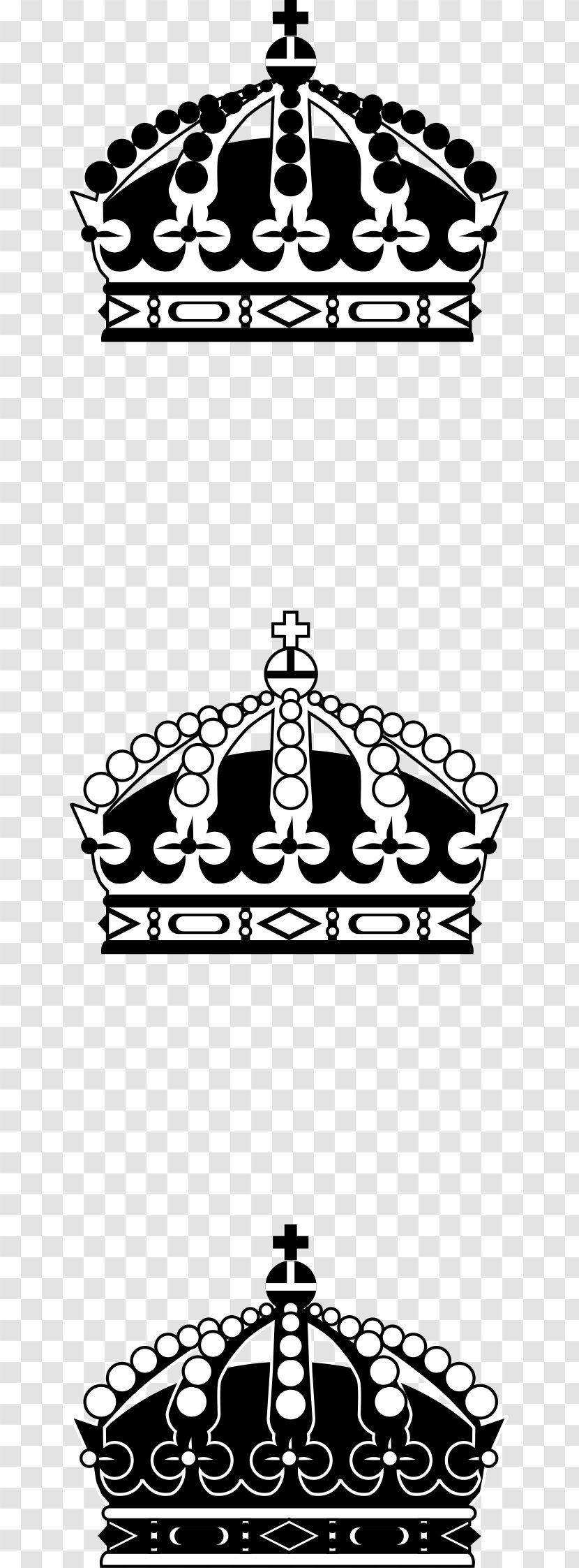 Black And White Crown Clip Art - Symbol - Imperial Transparent PNG