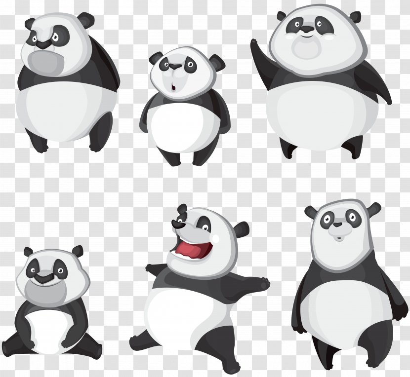 Giant Panda Drawing Clip Art - Cartoon Transparent PNG