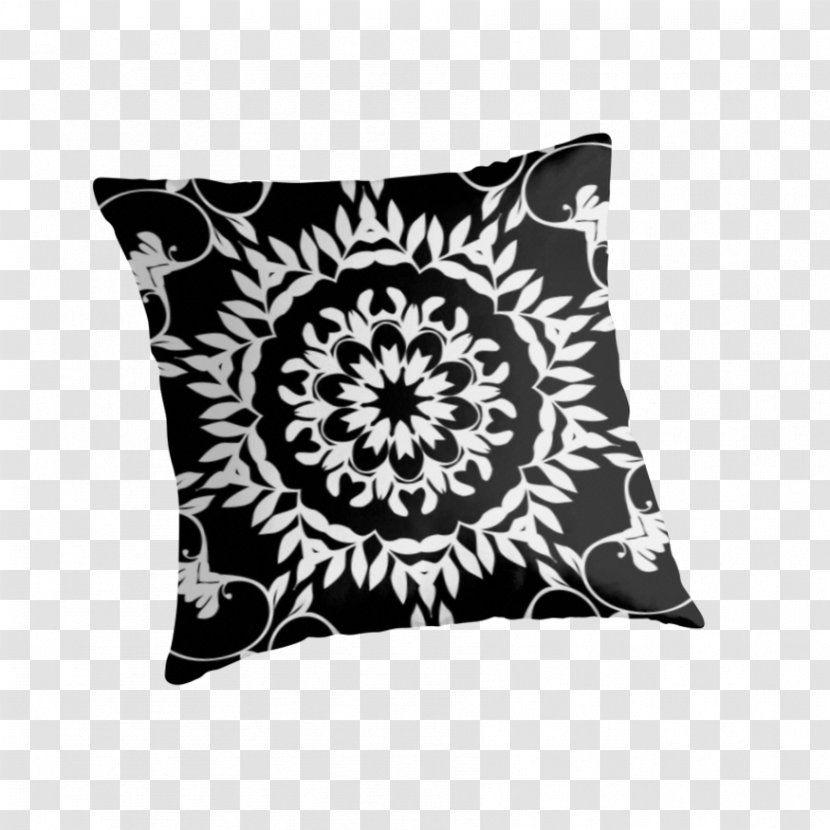 Throw Pillows Cushion White Black M - Visual Arts - Pillow Transparent PNG