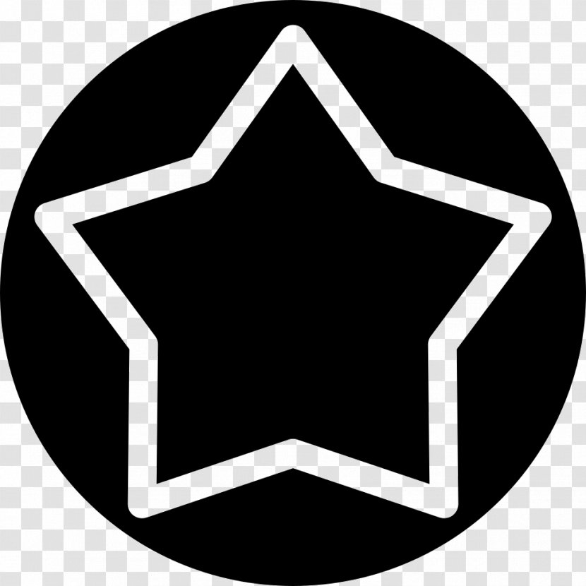 White Star Icon - Symbol - Black Transparent PNG