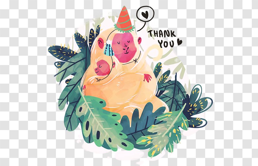 Vertebrate Illustration Clip Art Food Product - Birthday Monkey Transparent PNG
