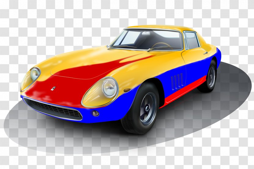 Sports Car Luxury Vehicle Clip Art - Play - Painted Flag Transparent PNG