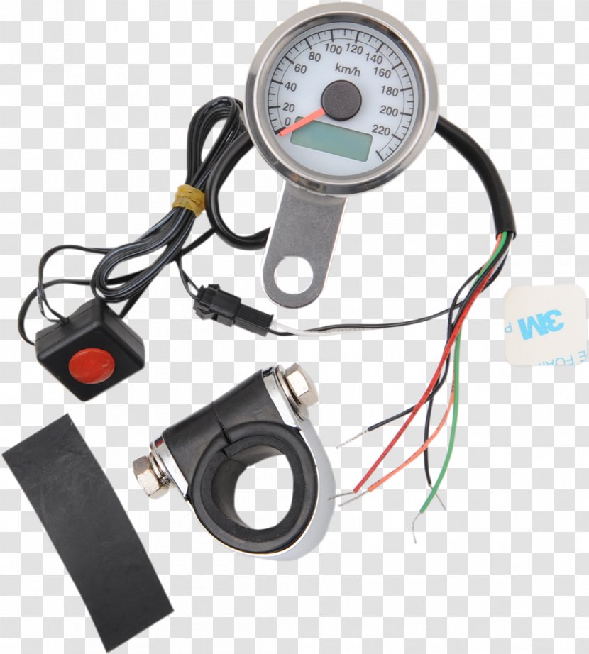 Speedometer Harley-Davidson Motorcycle Kilometer Per Hour Gauge - Electronic Component Transparent PNG