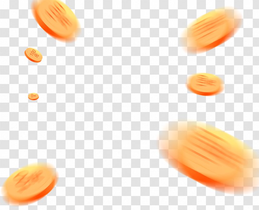 Gold Coin Computer File - Promotion - Red Atmospheric Floating Material Transparent PNG