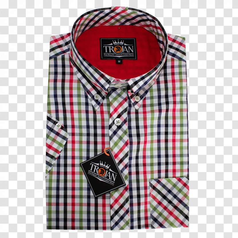 Dress Shirt T-shirt Tartan Check Collar - Plaid Transparent PNG