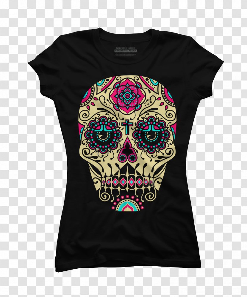T-shirt Hoodie Top Crew Neck - Sleeve - Day Of The Dead Transparent PNG