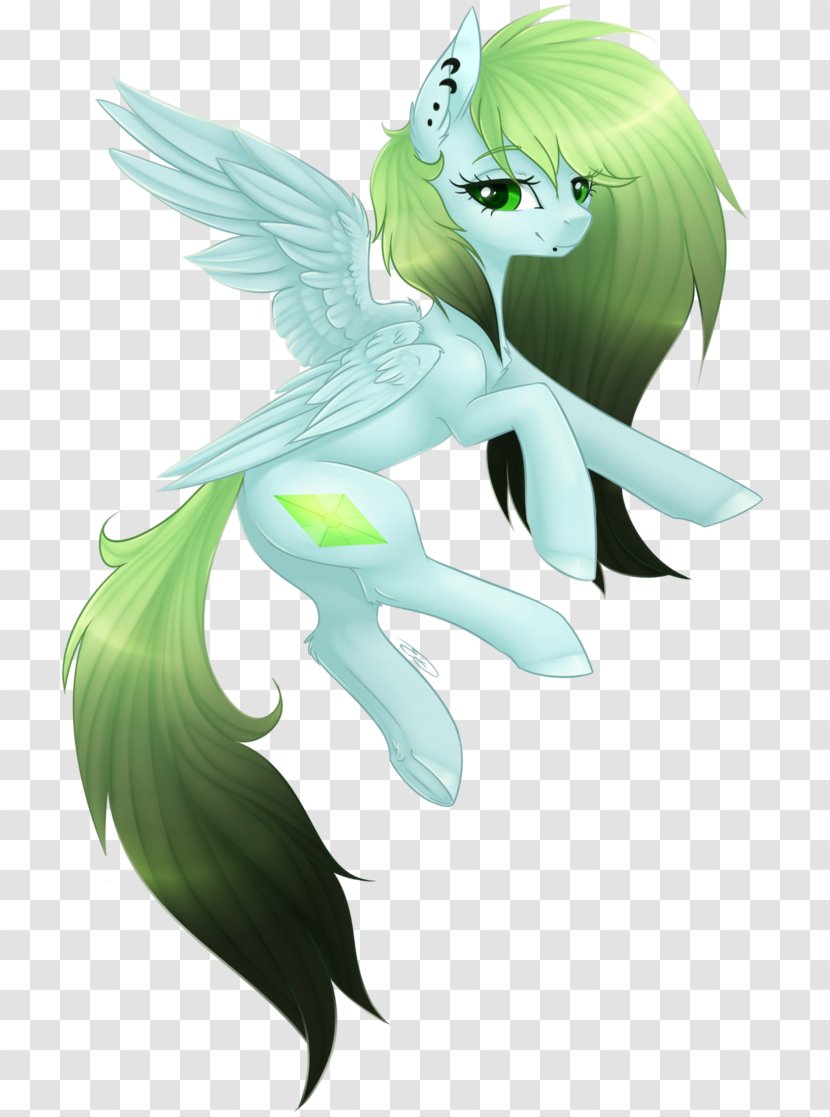 Marine Mammal Fairy Horse Green - Flower Transparent PNG