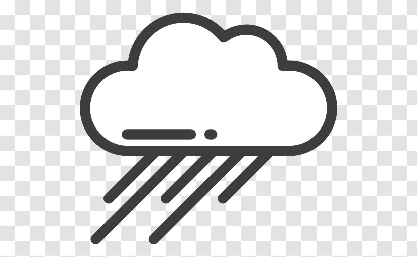 Rain Icon - Black And White Transparent PNG