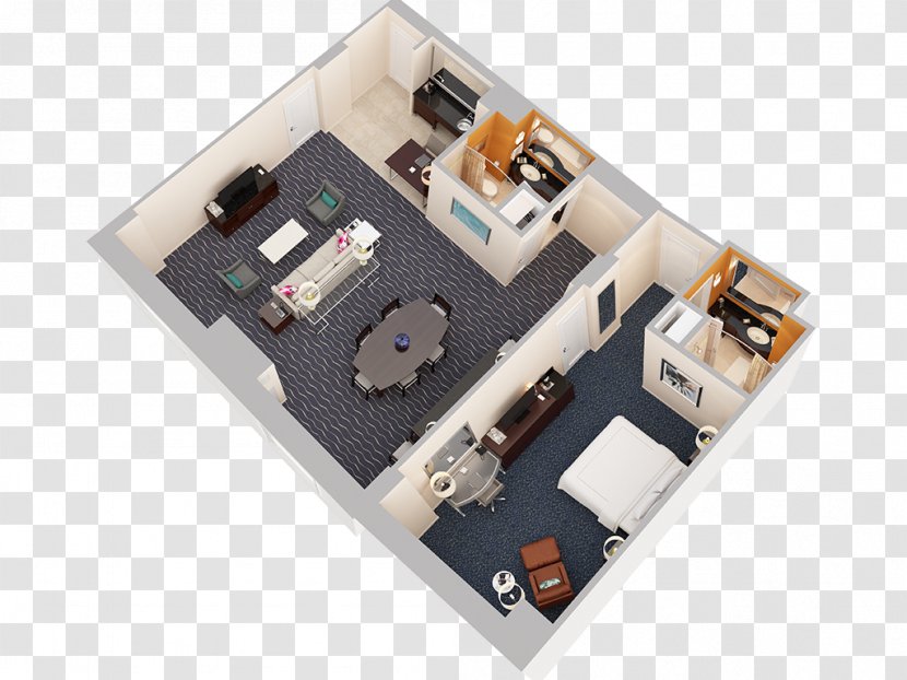 3D Floor Plan House - Electronics Accessory - Bed Transparent PNG