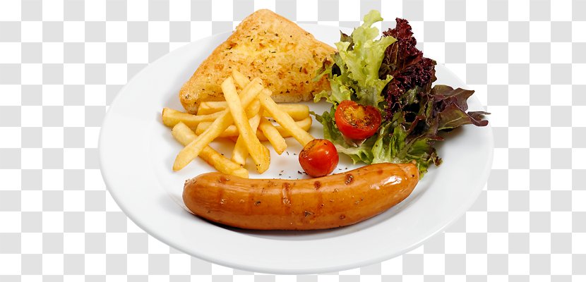 French Fries Full Breakfast Sujuk Doner Kebab Vegetarian Cuisine - Ham Sausage Transparent PNG