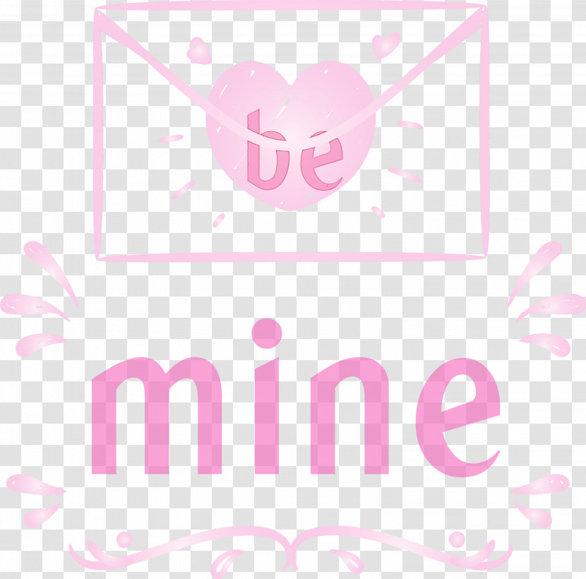 Pink Text Heart Font Logo Transparent PNG