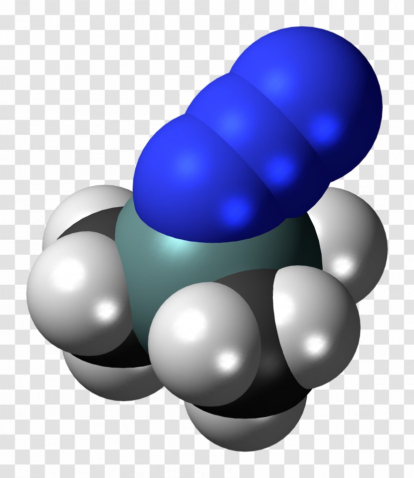 Trimethylsilyl Azide Chemistry Space-filling Model - Chemical Compound - Spacefilling Transparent PNG