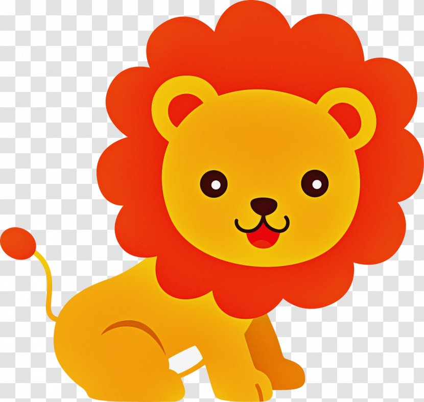 Cartoon Yellow Lion Smile Transparent PNG