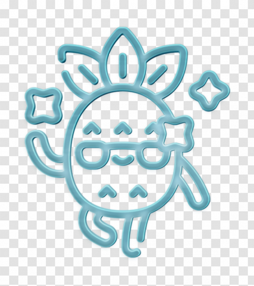 Cool Icon Pineapple Character Icon Transparent PNG