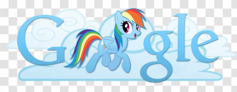 Rainbow Dash Twilight Sparkle Applejack Pinkie Pie Google Logo - Blue Transparent PNG