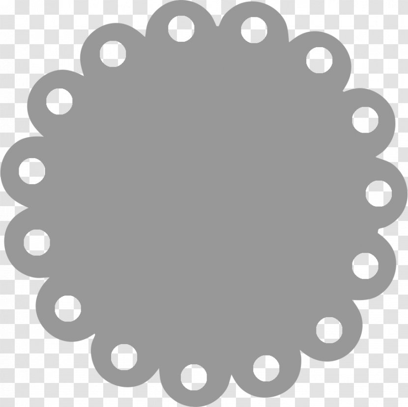 Scallop Circle Free Content Clip Art - Monochrome - Shape Cliparts Transparent PNG
