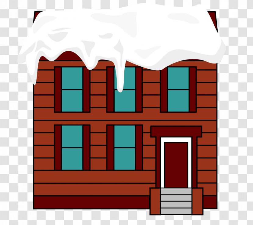 Roof - Chimney - Vector Red Mansion 2 Layer Snow Transparent PNG