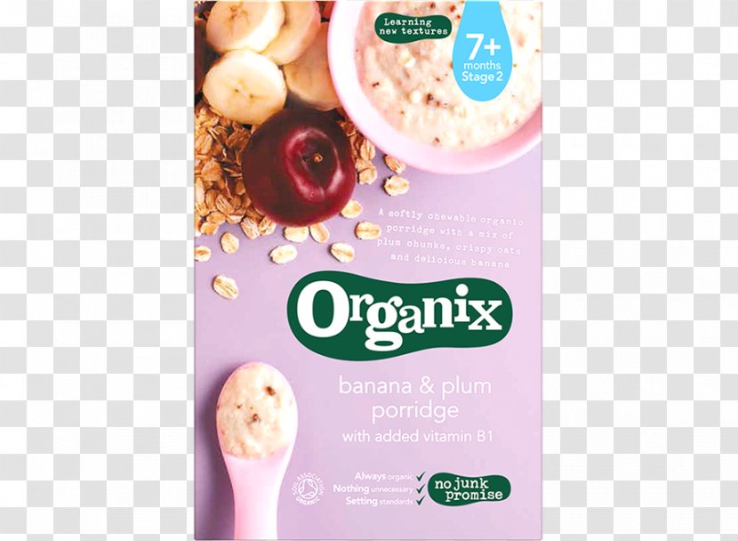 Organic Food Muesli Oatmeal Porridge Baby - Banana - Breakfast Transparent PNG