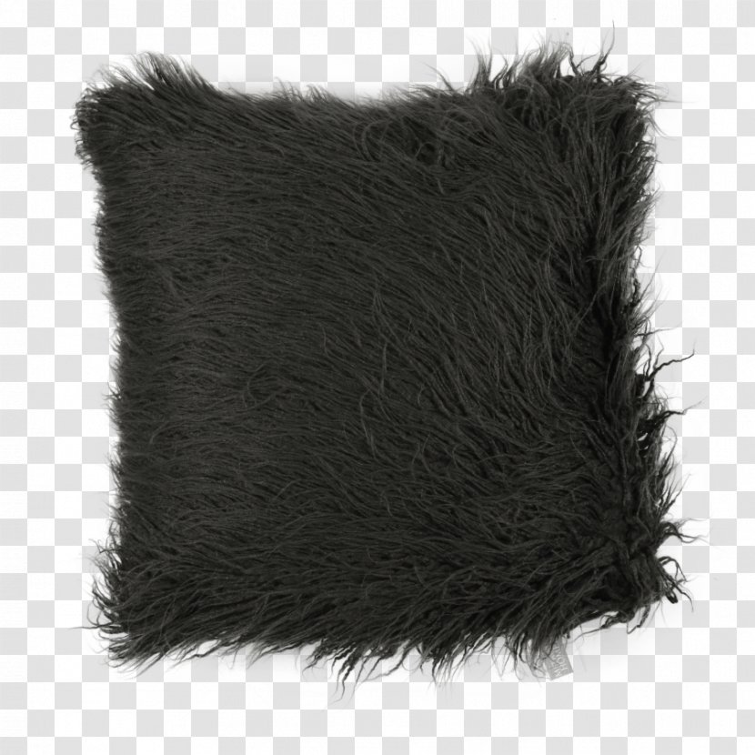 Throw Pillows Fur Cushion Charcoal Transparent PNG
