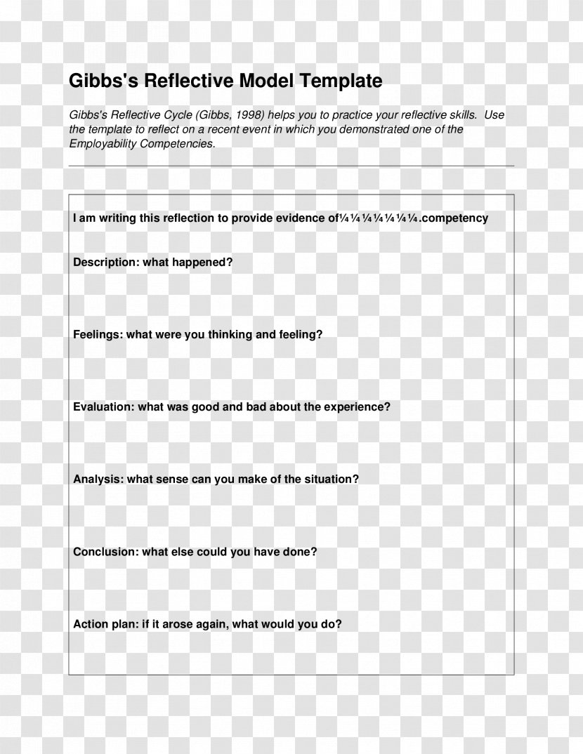 Reflective Practice Writing Template Essay - Self Reflection Transparent PNG