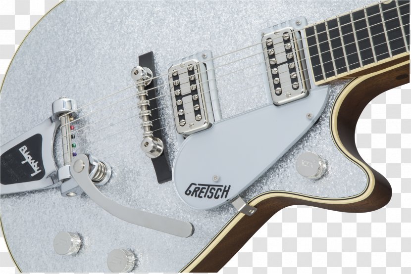 Electric Guitar Bass Gretsch Bigsby Vibrato Tailpiece - Fingerboard - Silver Microphone Transparent PNG