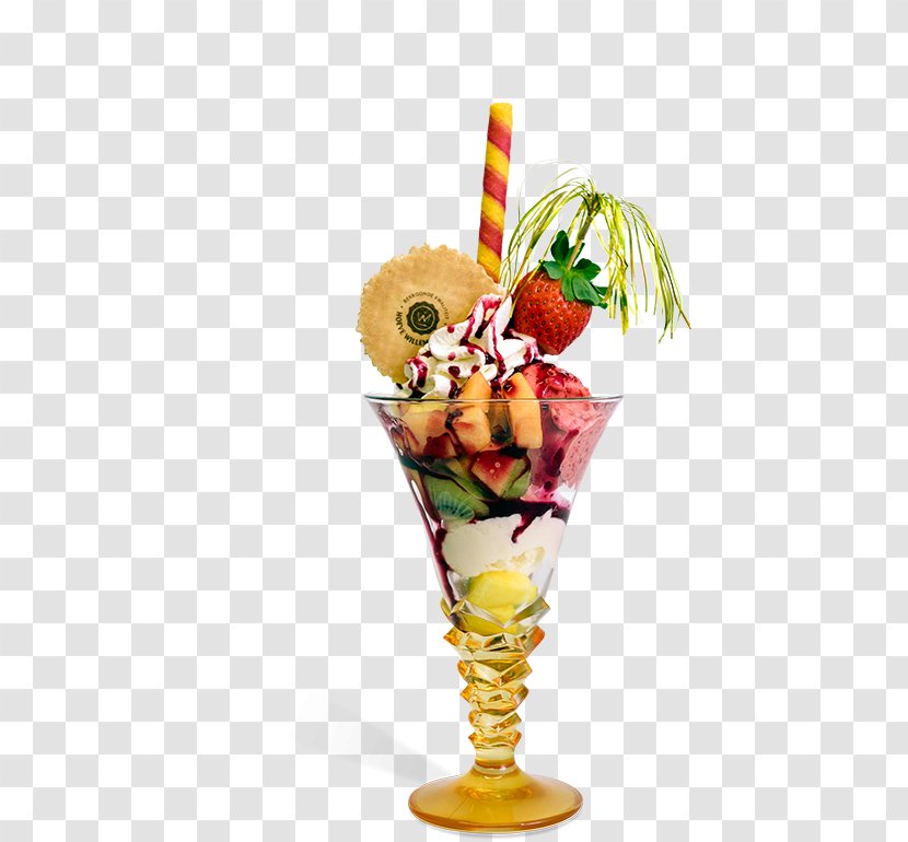 Sundae Cocktail Garnish Knickerbocker Glory Ice Cream Cones - Parfait - Fruity Cookies Transparent PNG